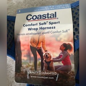 NWT S wrap around blue dog harness